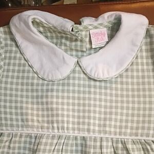 Stitchy Fish Green Gingham Kids Bodysuit